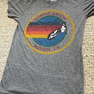 Signature Aviator Nation Austin Texas Gray Graphic T-Shirt